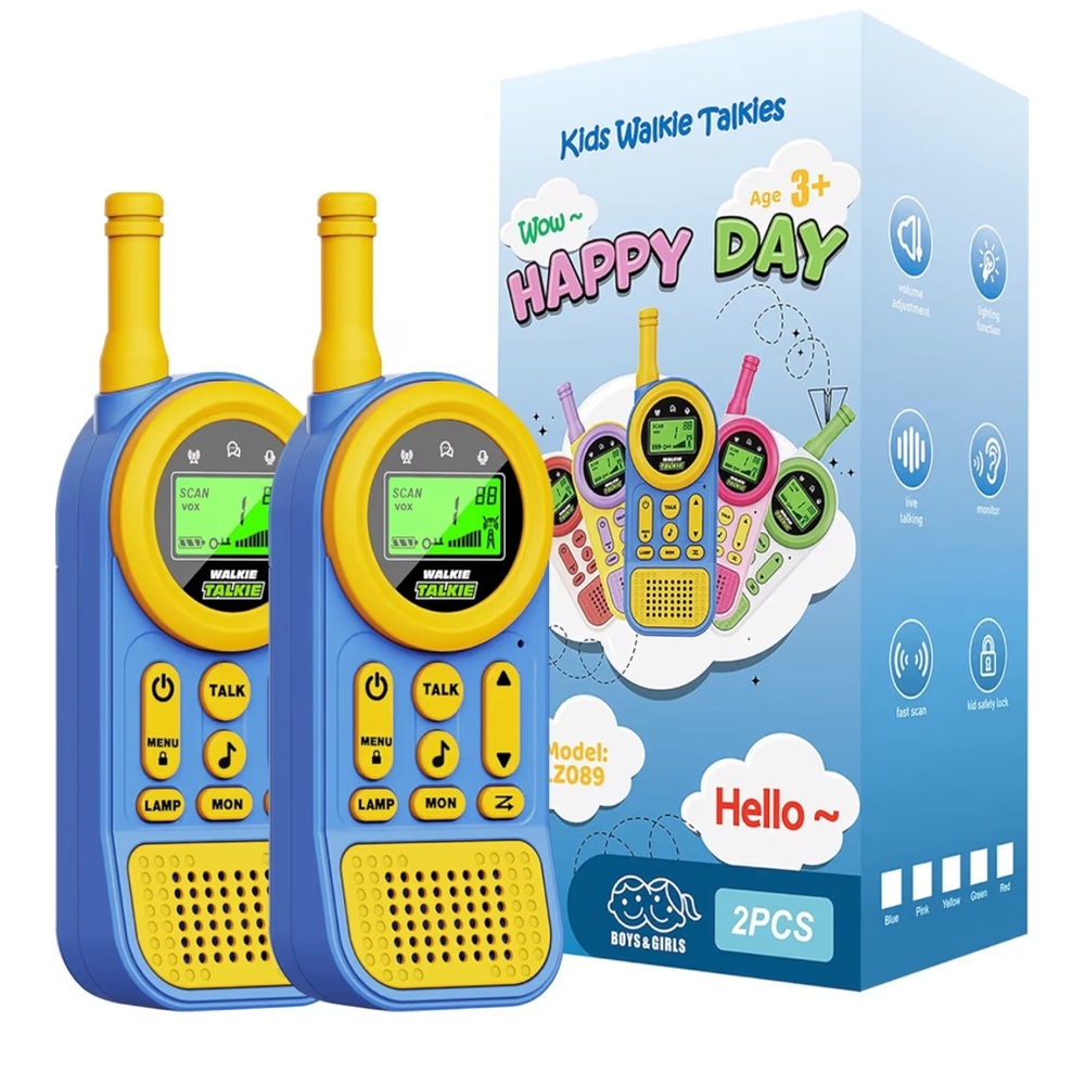 Kids Walkie Talkies 2-Pack – Blue Two-Way Radios for Kids